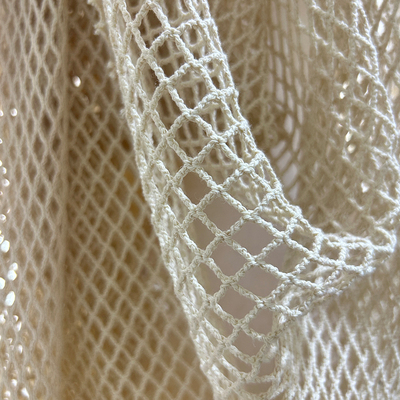 粗犷特色棉麻大网眼网孔布料