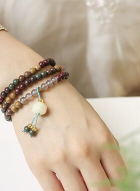 五行合香珠手串天然中药手工制作古法药香珠多圈手链饰品助眠