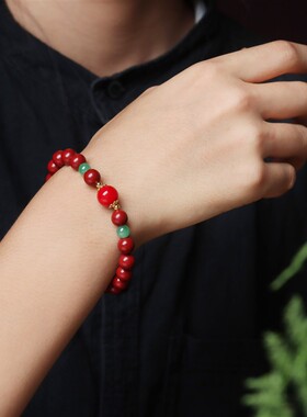 花蕊夫人合香珠手串天然玫瑰中药草本泥珠古法手炼盘玩冷凝手捻珠