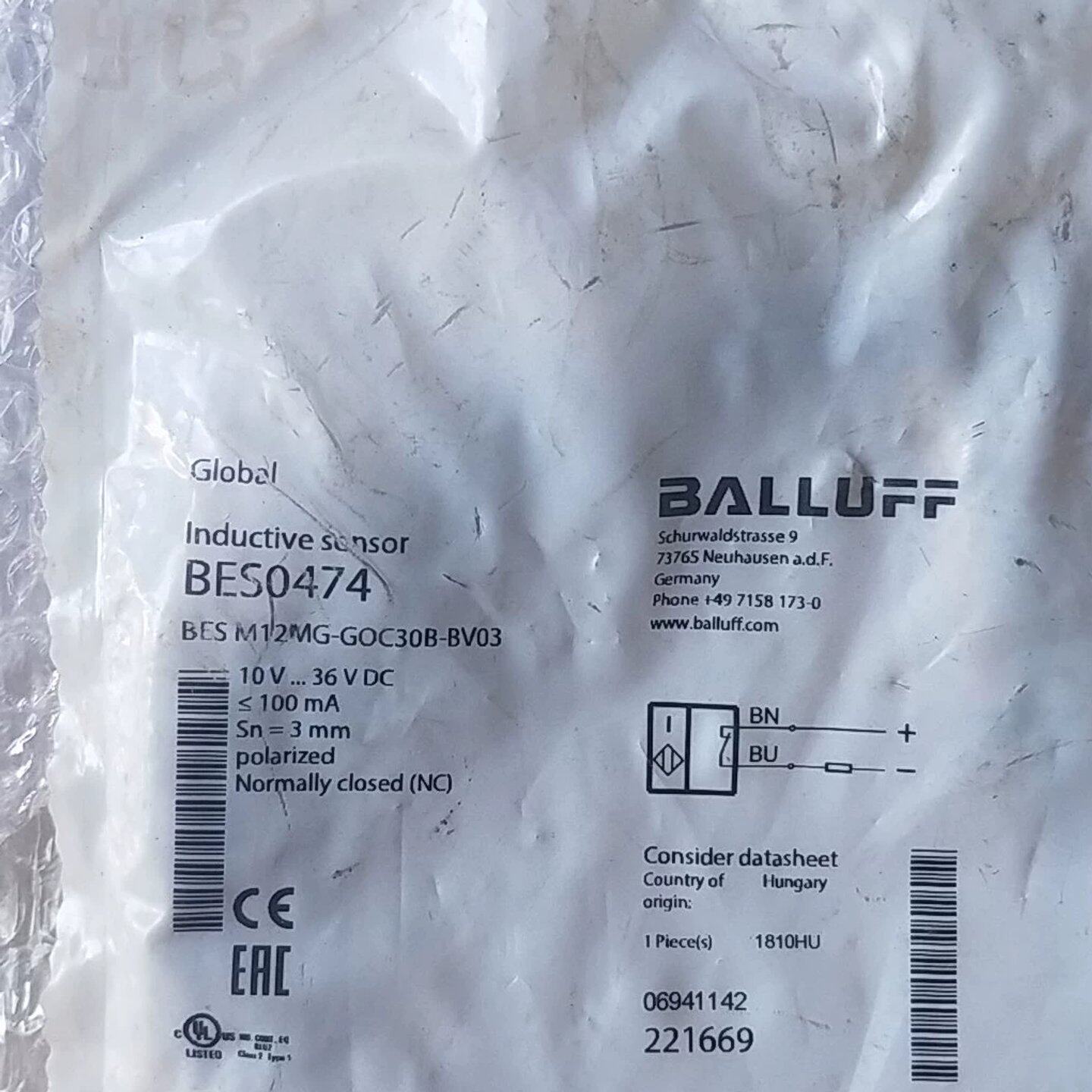 议价巴鲁夫 BES0474 B其它元器件