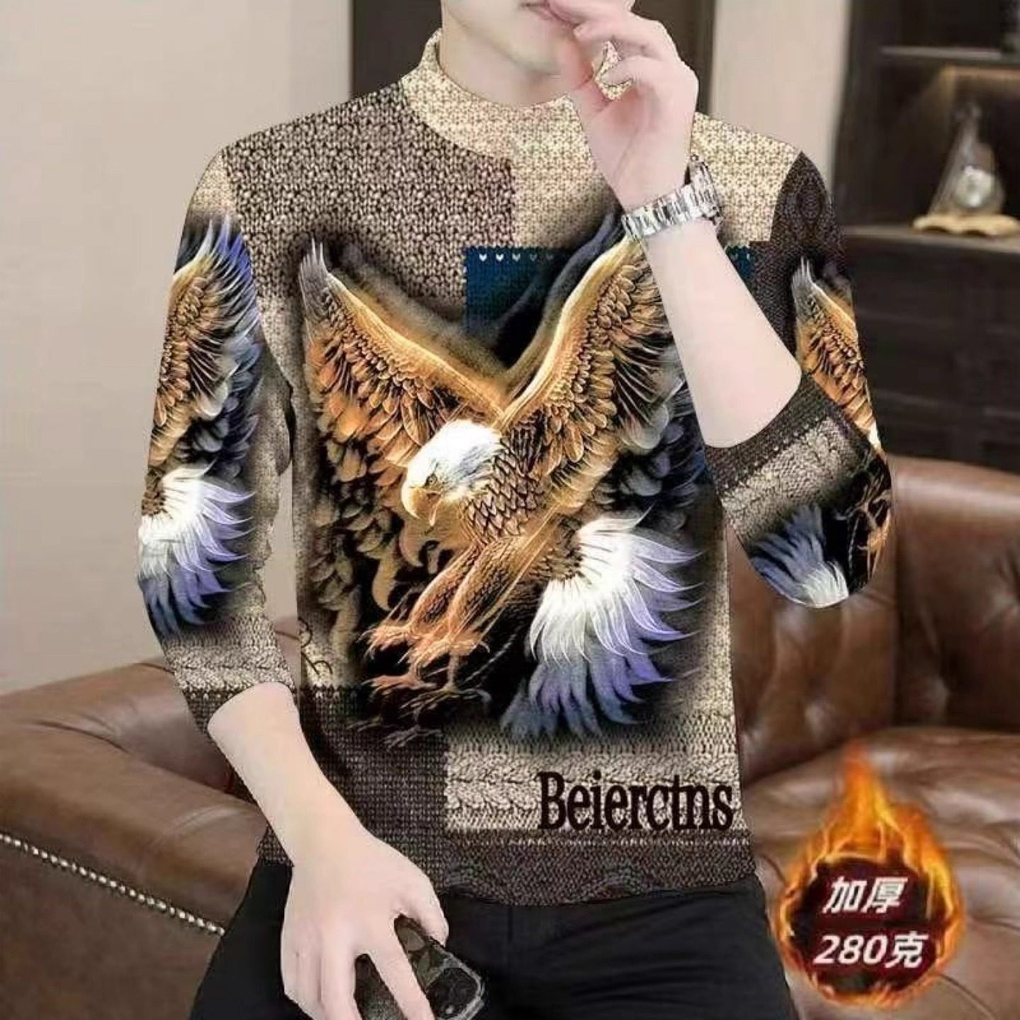 德绒半高领打底衫男士双面绒内搭长袖T恤潮流冬季弹力保暖上衣服,男装,T恤,淘宝优惠券,粉丝福利购,淘宝优惠卷