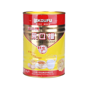 梁丰传统乐口福80后怀旧记忆可可味麦乳精速溶冲饮品干吃800g罐装