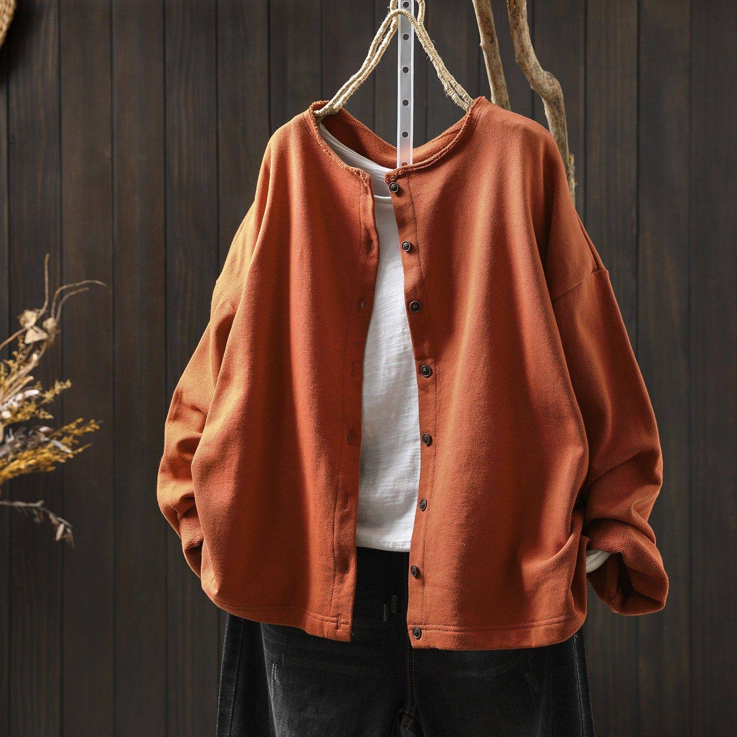 2026年洋派外套女新款开春季毛圈棉小众洋派好看纯色宽松百搭外衣,女装/女士精品,卫衣/绒衫,淘宝优惠券,粉丝福利购,淘宝优惠卷