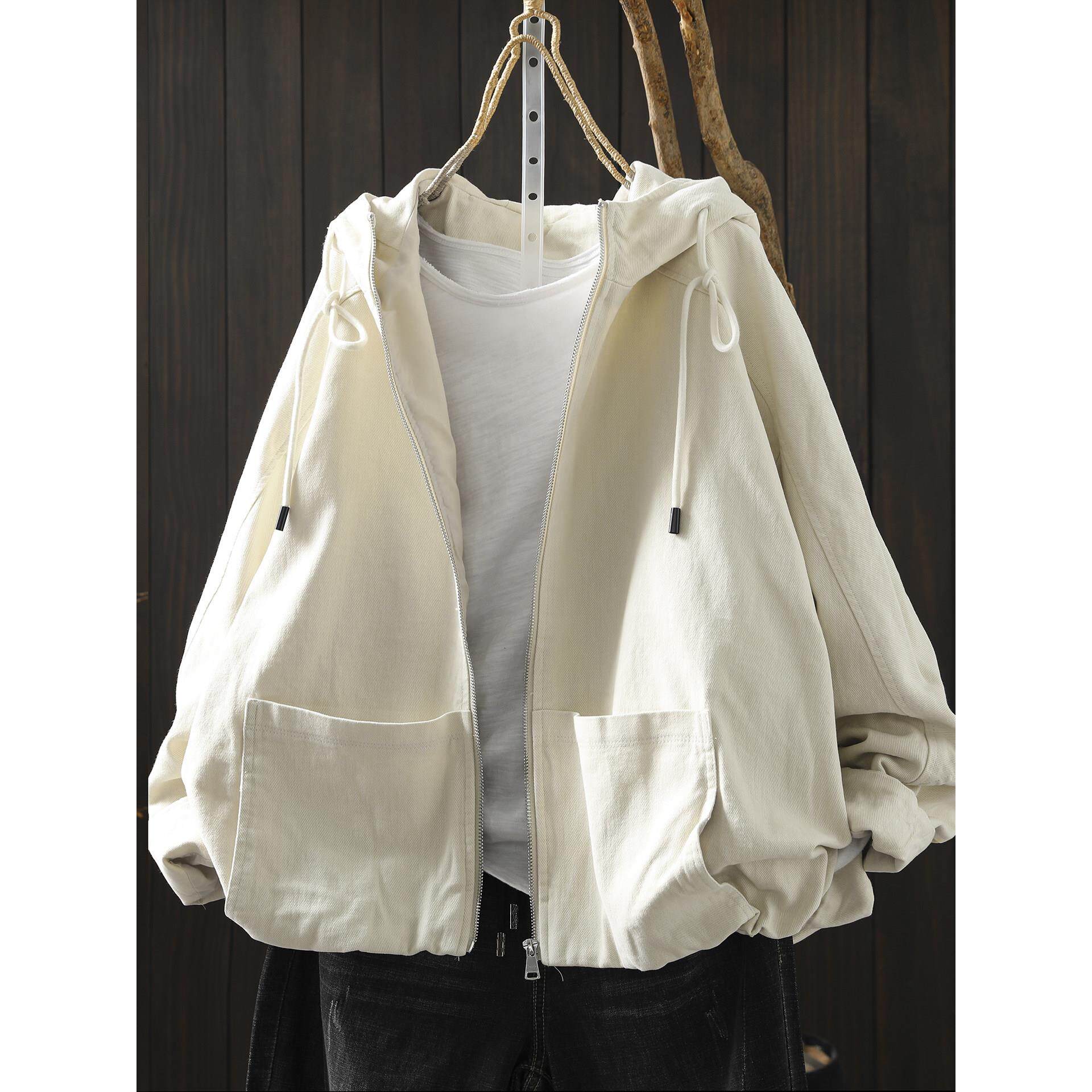 早春独特漂亮外套2026新款女装精致小众不撞款抽绳大口袋连帽上衣