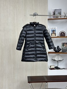 蒙家女童极简风收腰修身中长款保暖羽绒服(3-15岁)