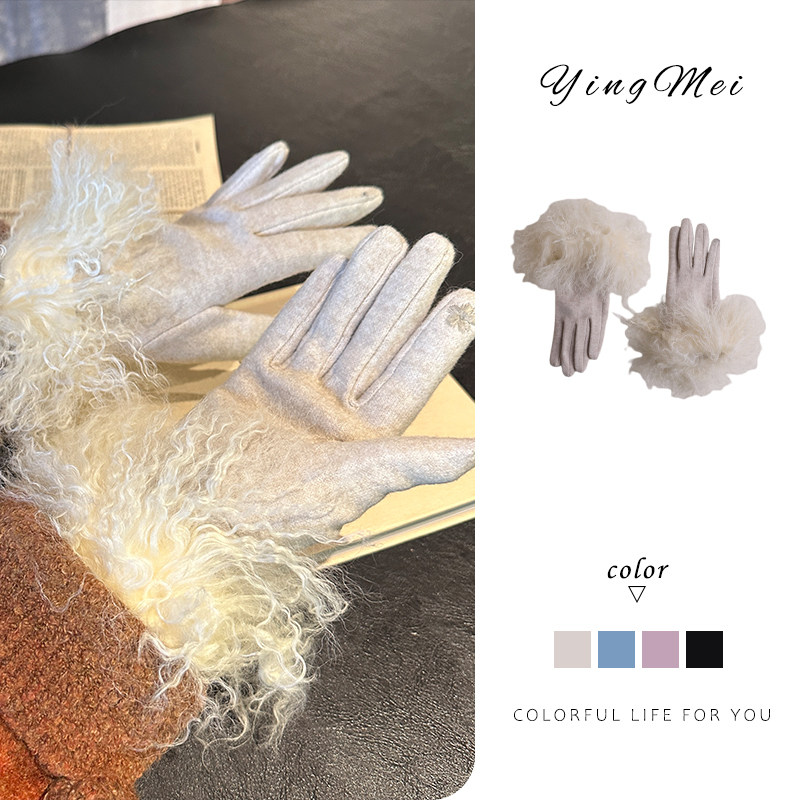 盈妹赫本风丨轻奢洋气珍珠加绒加厚可触屏羊毛皮草手套女冬季保暖,服饰配件/皮带/帽子/围巾,手套,淘宝优惠券,粉丝福利购,淘宝优惠卷
