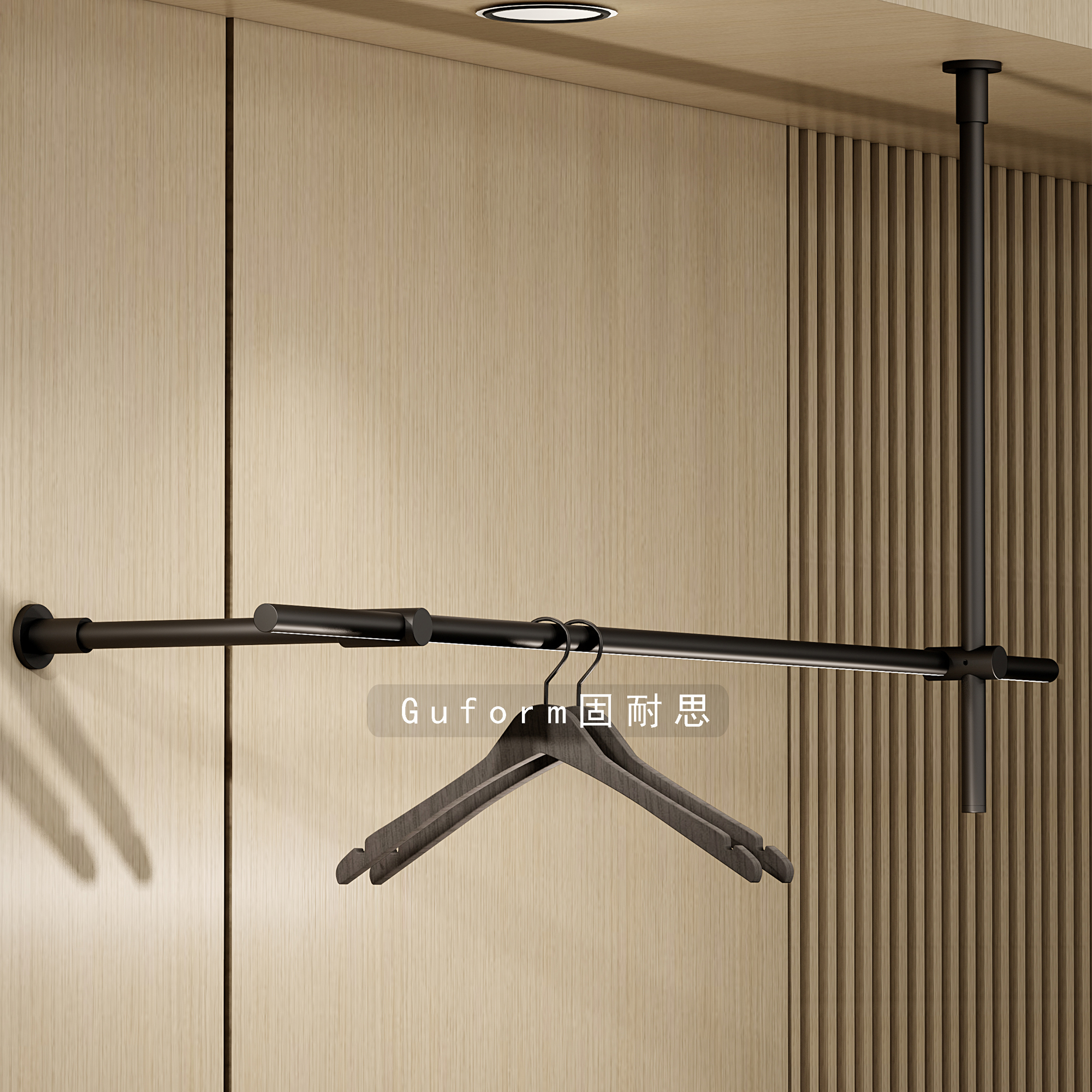 挂衣架宾馆民宿客房挂衣杆晾衣架铝合金吊杆服装展示架毛巾架