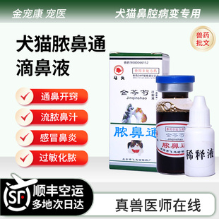 脓鼻通宠物滴鼻液药犬猫鼻支疱疹鼻炎鼻窦炎感冒流鼻涕鼻塞打喷嚏