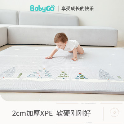 babygo宝宝爬行垫加厚xpe家用客厅游戏地垫无毒无味婴儿童爬爬垫