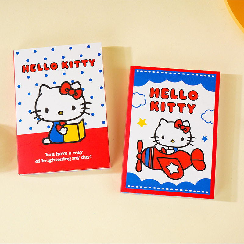 悦木凯蒂猫联名A6便签本全彩页HelloKitty学生笔记事本便签纸重点
