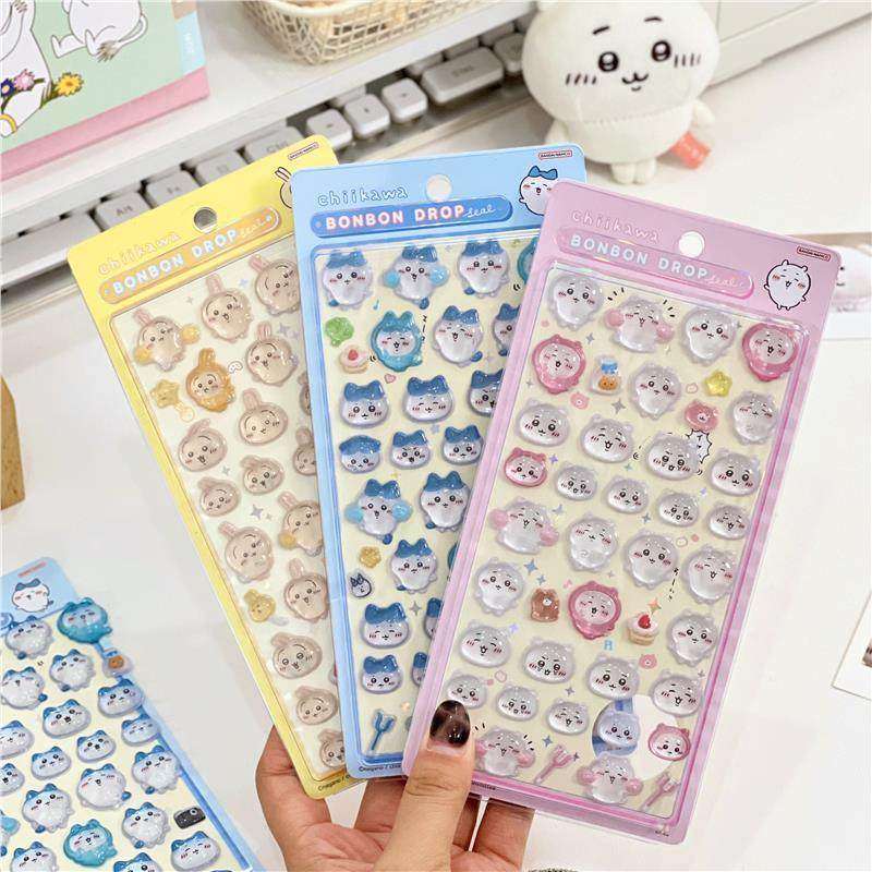 chiikawa水晶浮雕贴纸pvc立体贴纸乌萨奇小八吉伊手机壳素材贴画,文具电教/文化用品/商务用品,贴纸/立体贴纸,淘宝优惠券,粉丝福利购,淘宝优惠卷