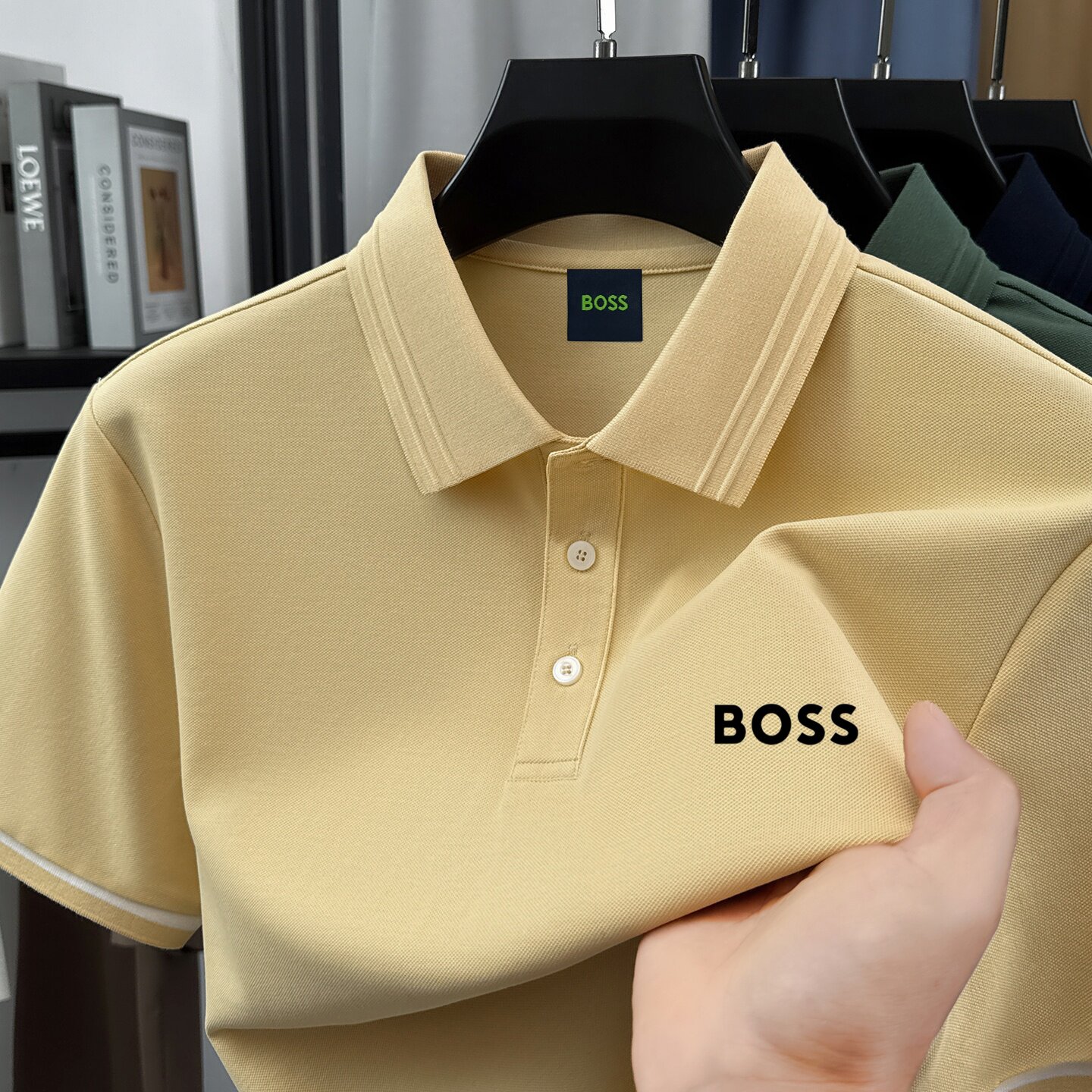 男士短袖T恤2026新款高端奢侈品纯色翻领POLO衫夏季珠地纯棉上衣