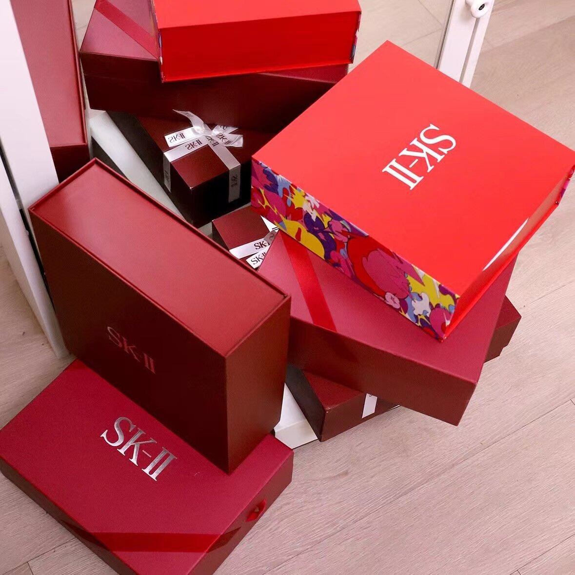 专柜新款sk-ii sk2 skii 专柜烫印礼品盒