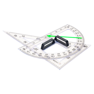 透明磁性三角板教学用尺大号三角尺套装多功能量角器磁吸式1米直尺子教师两用圆规绘图制图工具尺子教具