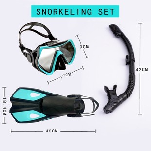 新款 备面镜呼吸管套 浮潜装 可调节专业潜水游泳脚蹼成人儿童潜水鞋