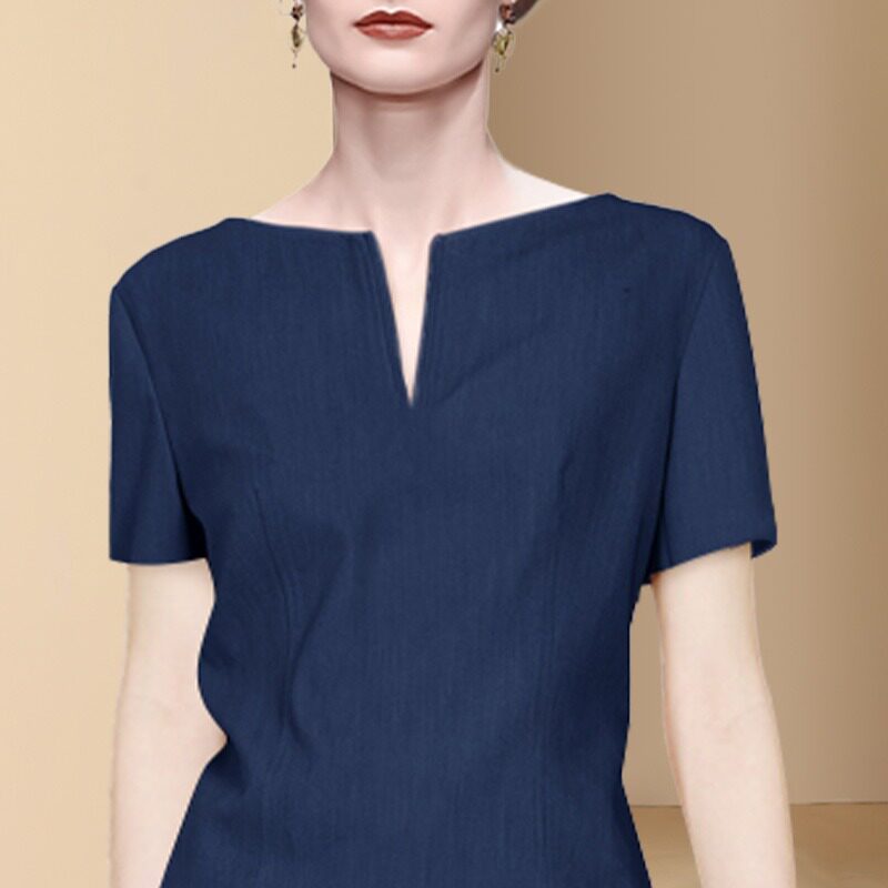 기질 여성 2024 새로운 여름 패션 프랑스 고급 노화 감소 슬림 실크 전문 투피스 슈트