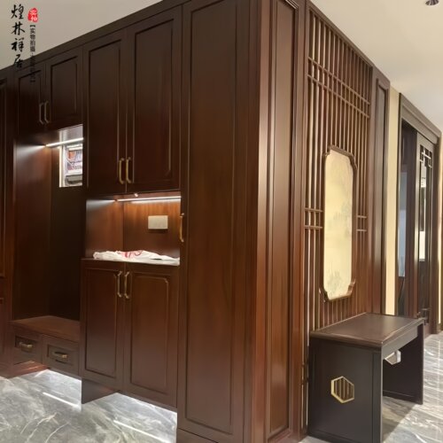 实木烤漆衣柜门橱柜门板新中式法式红橡木白蜡木红樱桃乌金木定制