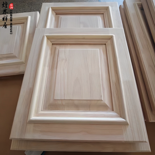 实木烤漆衣柜门橱柜门板新中式法式红橡木白蜡木红樱桃莎丽格定制