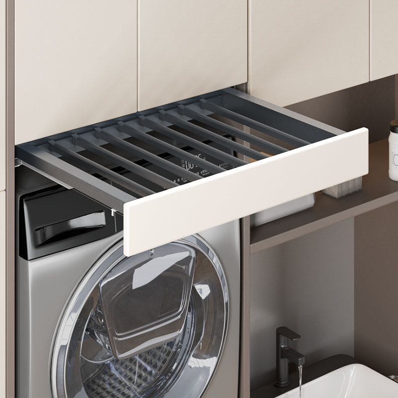 加厚枪灰新款洗衣机抽拉晾衣架