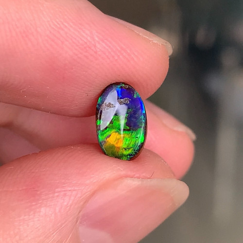 伊嘉甸·澳洲昆士兰铁欧泊 极光蓝绿金彩 1.34ct 8.8*5.5*2.8mm