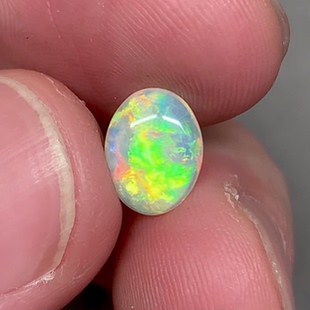 2.7mm 6.9 澳洲天然水晶欧泊金绿粉彩澳宝项链戒指定制1.06ct