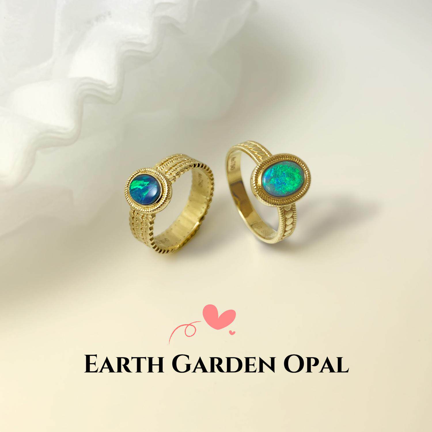 定制澳洲天然欧泊黑欧泊戒指对戒婚戒小众高级18k金男戒女戒