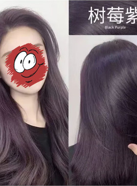 树莓紫色染发剂膏自己在家染流行色显白学生爆款易上色植物不伤发