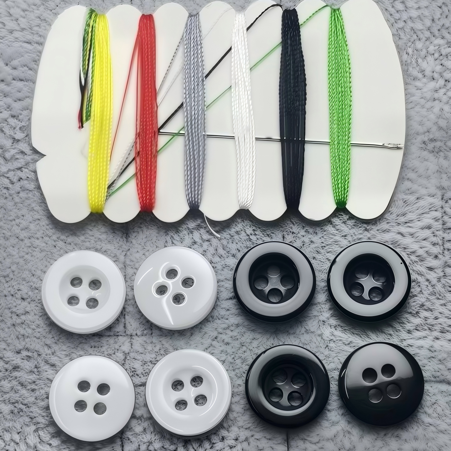 亮光宽边四眼纽扣衬衫毛衣大衣工作服开衫上衣修补百搭服饰装饰扣