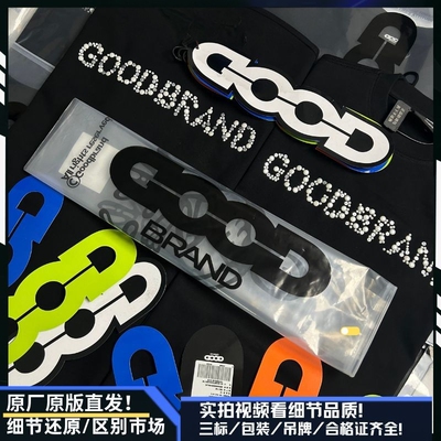 正确版本 goodbrand 老白同款短袖珠片标语basic感t恤男女衫