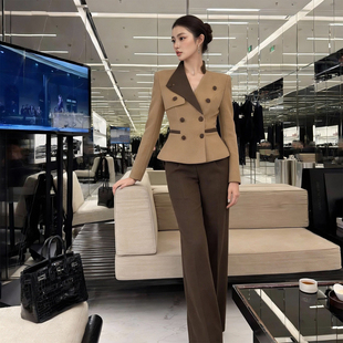 重要场合漂亮套装女过年衣服西装外套长款西装裤两件套搭配一整套