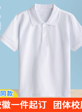 纯棉男童白色短袖T恤华南师范大学华师小校服学生夏季儿童POLO衫