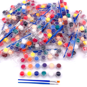 丙烯颜料画笔套装 12色儿童手绘画颜料幼儿园涂鸦水彩画颜料小罐装