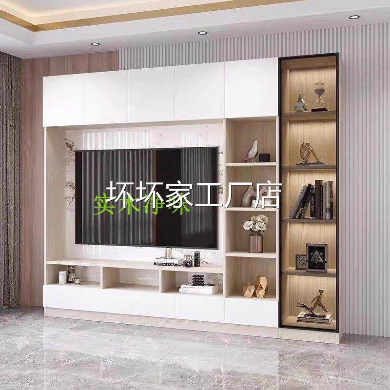 香港包安装包邮电视柜储物柜一体组合墙客厅电视墙柜一体柜实木电,住宅家具,电视柜,淘宝优惠券,粉丝福利购,淘宝优惠卷
