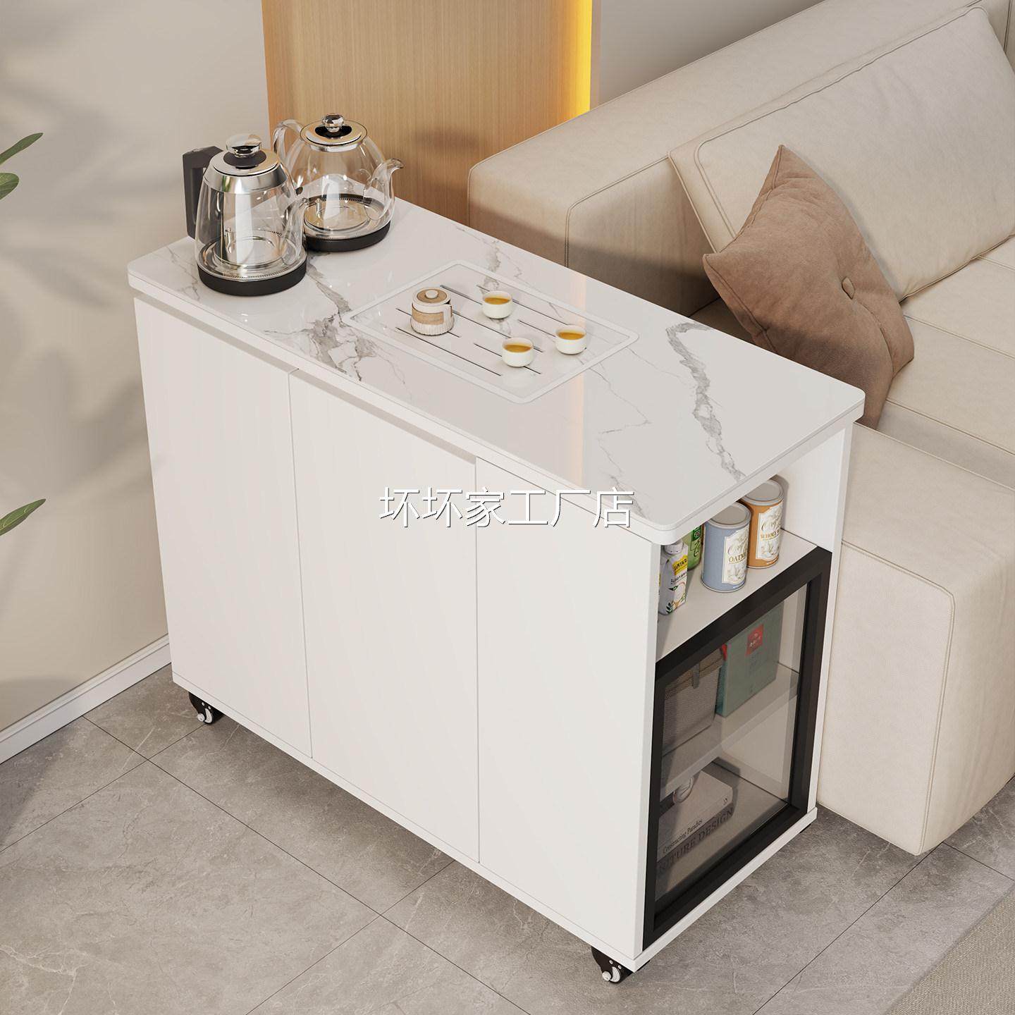 香港包安装包邮智能沙发边柜侧边带插座茶水柜带轮小型茶边柜客厅,住宅家具,可移动边柜,淘宝优惠券,粉丝福利购,淘宝优惠卷