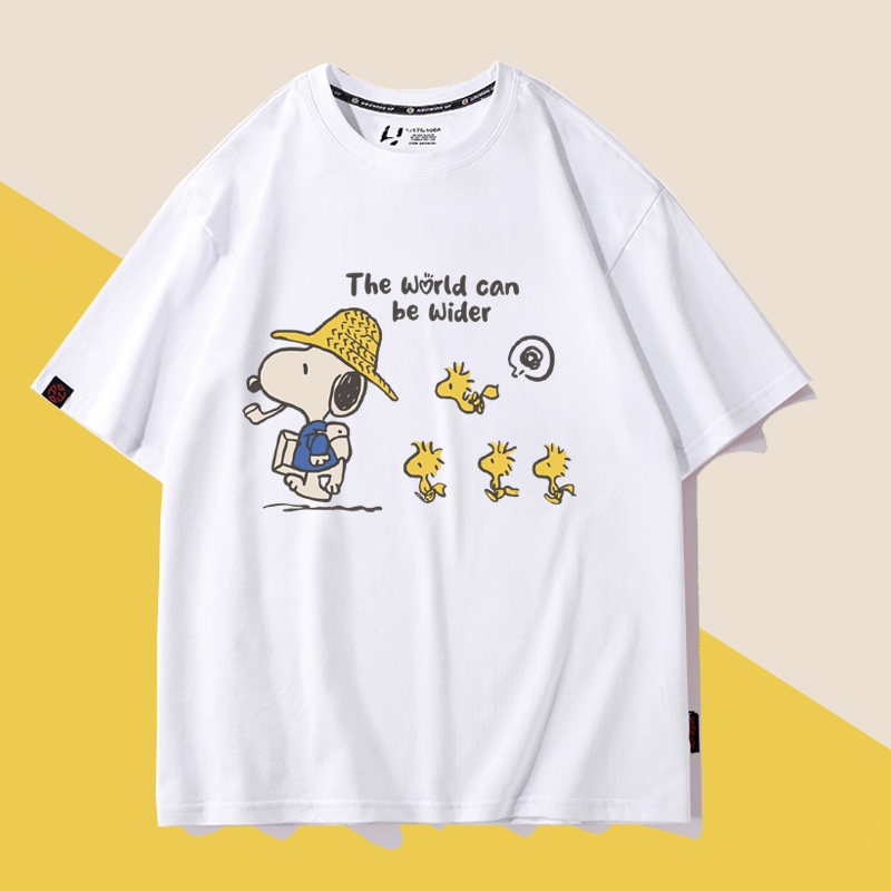 史努比卡通韩版短袖t恤女2026新款春夏半袖纯棉宽松oversize上衣