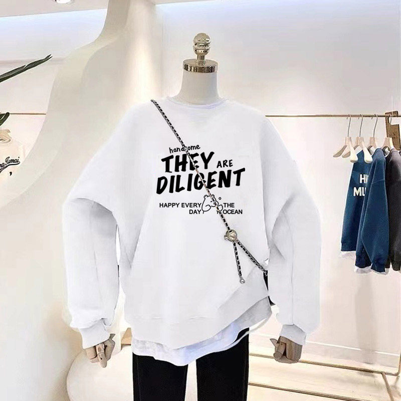 美式潮牌卫衣女秋冬学生上衣2025新款重磅纯棉宽松小个子显瘦外套