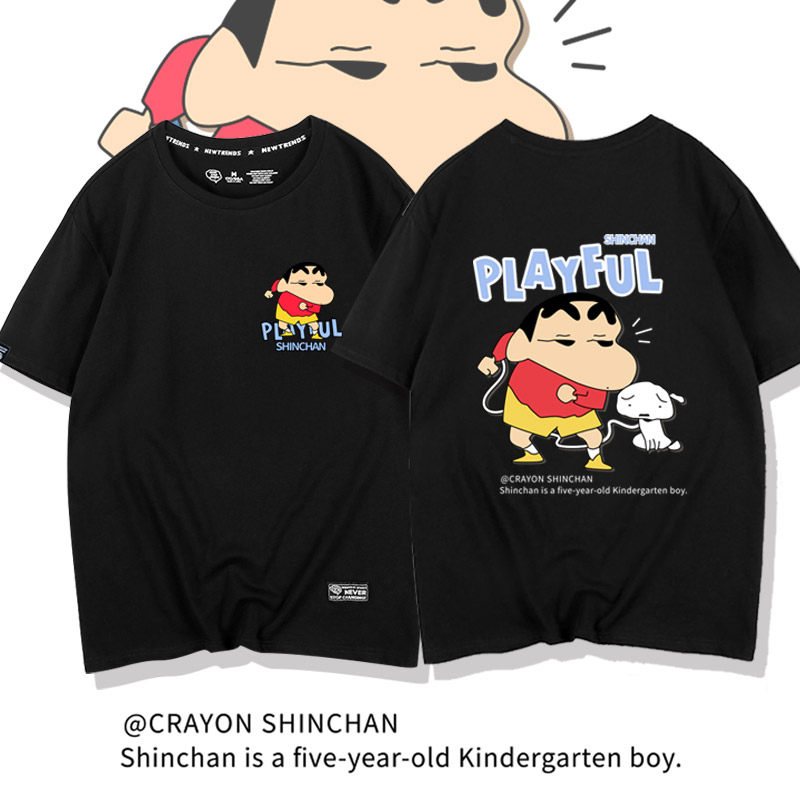 黑色短袖T恤女2025年新款潮oversize宽松慵懒风印花情侣装夏装ins