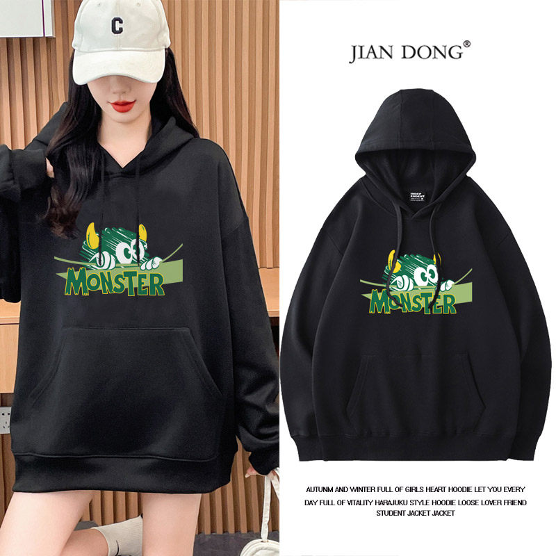 高级感卫衣女2025春秋新款纯棉休闲大码宽松显瘦小个子连帽外套冬