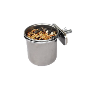 不锈钢鸟食盒百灵画眉喂鸟器虎皮牡丹玄凤鹦鹉食碗八哥杯食槽水盆