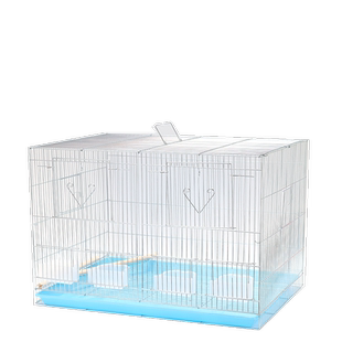 虎皮鹦鹉鸟笼隔断双间笼玄凤牡丹电镀折叠加粗加密养殖繁殖鸟笼子