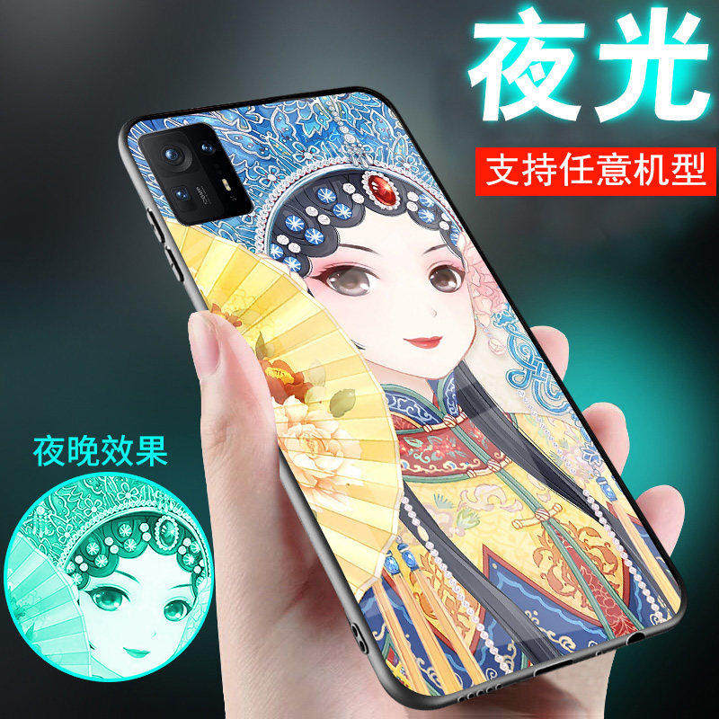 适用小米Mix4手机壳mix2s京剧max3夜光max玻璃PLAY戏剧古风6新品5X情侣5splus潮牌男士f1女生款civi网红外套