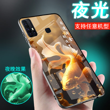 适用vivoz6手机壳z5夜光z5x玻璃z5i锦鲤鱼z3招财z3i网红新品z3x好运连连莲莲酷男士z1女款z1i保护外套情侣