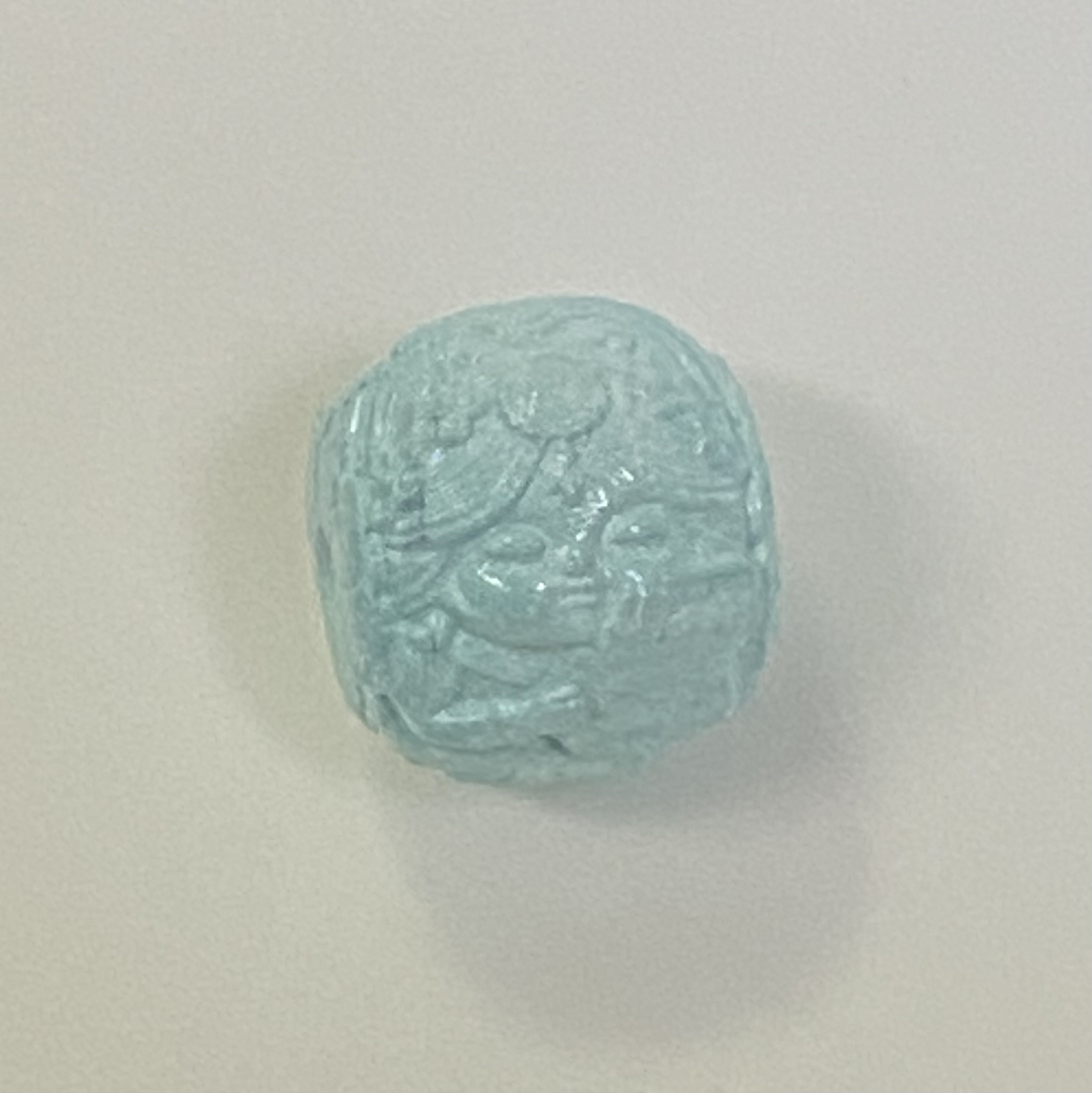 原矿松石扎基拉姆雕刻圆珠12.1mm