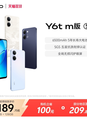vivo Y6t m版新品手机官方旗舰店官网6500mAh超薄大电池大内存学生