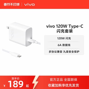vivo 120W Type-C闪充充电器套装手机原装充电头含6A数据线typec充电线 6A/7.3A混发 均为vivo原装