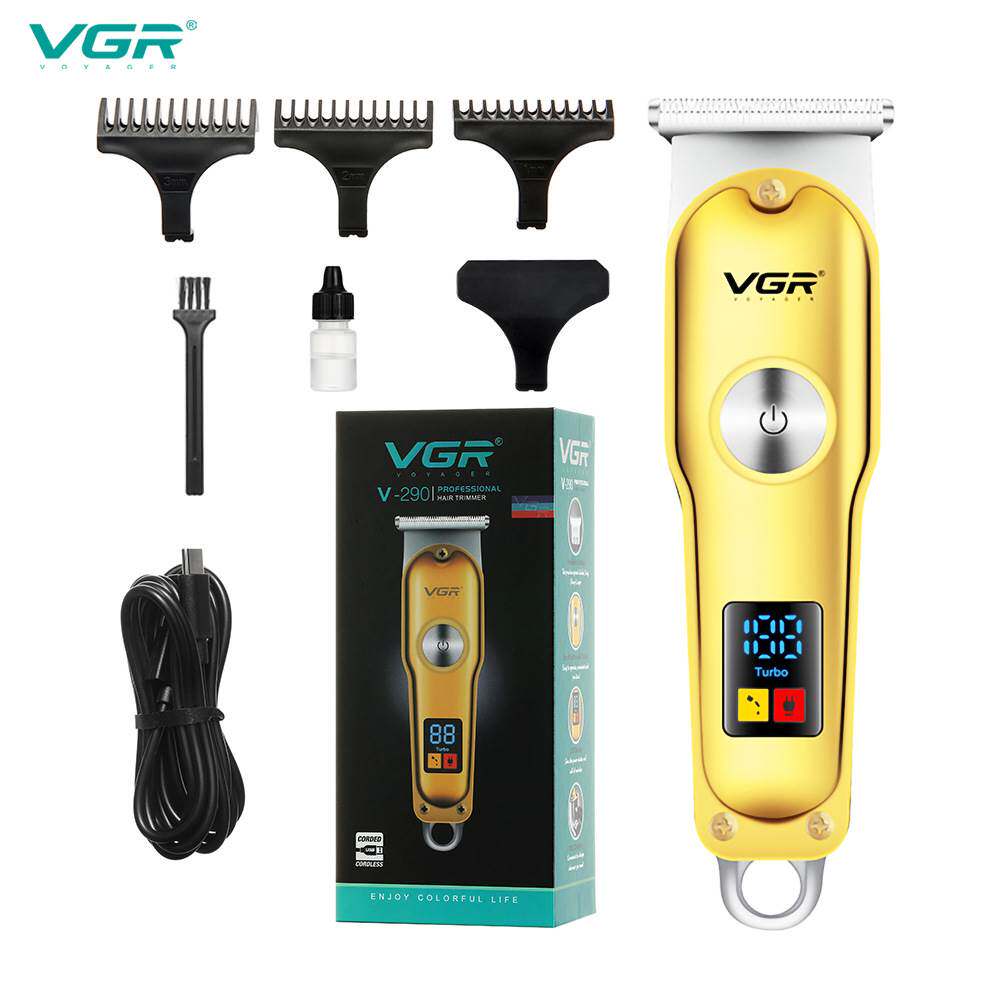 vgr290理发剪电动剃发器雕刻新款电推LED智能显示便携油头理发器