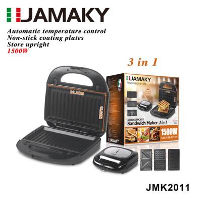 JAMAKY20113IN1家用换板三明治机三文治机Sandwichmaker