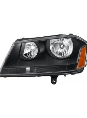 适用于2008 - 2014年道奇 Avenger前照灯总成一对黑色琥珀色