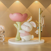 小兔子钥匙收纳摆件玄关入户门置物架客厅可爱装 饰品乔迁新居礼品