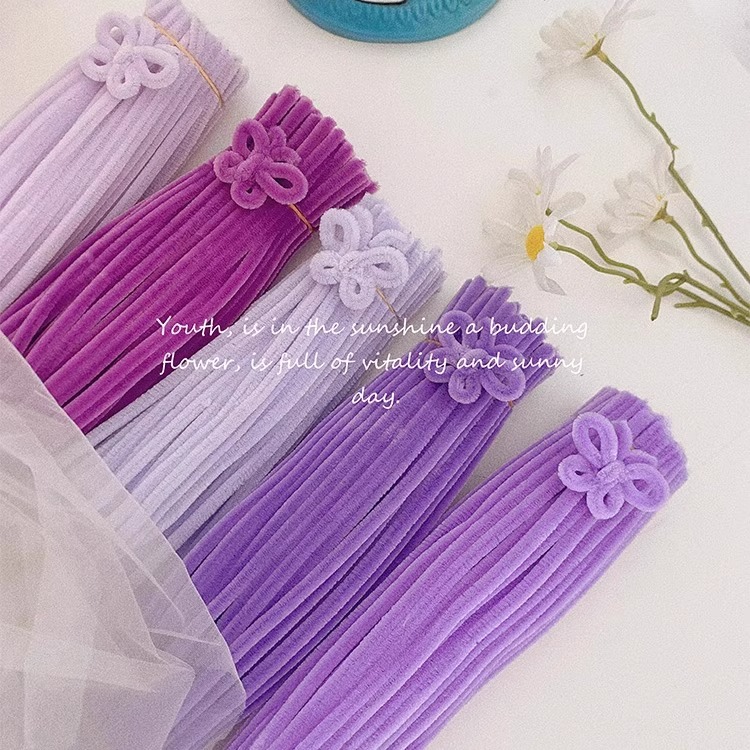 毛根烟花扭扭棒diy幼儿园手工彩色毛绒亲子制作材料包创意加密